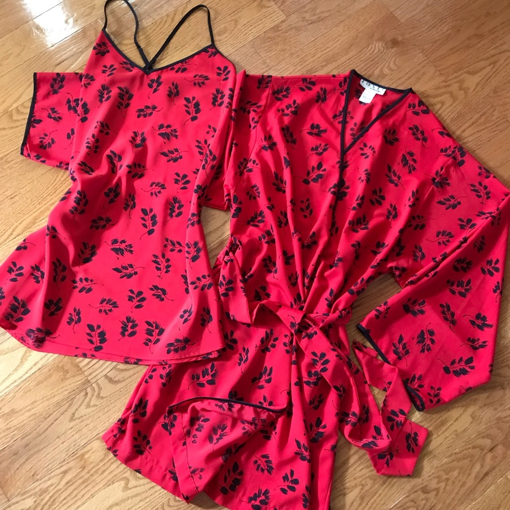 Rare Vintage Josie by Natori Chemise & Robe Sz Med